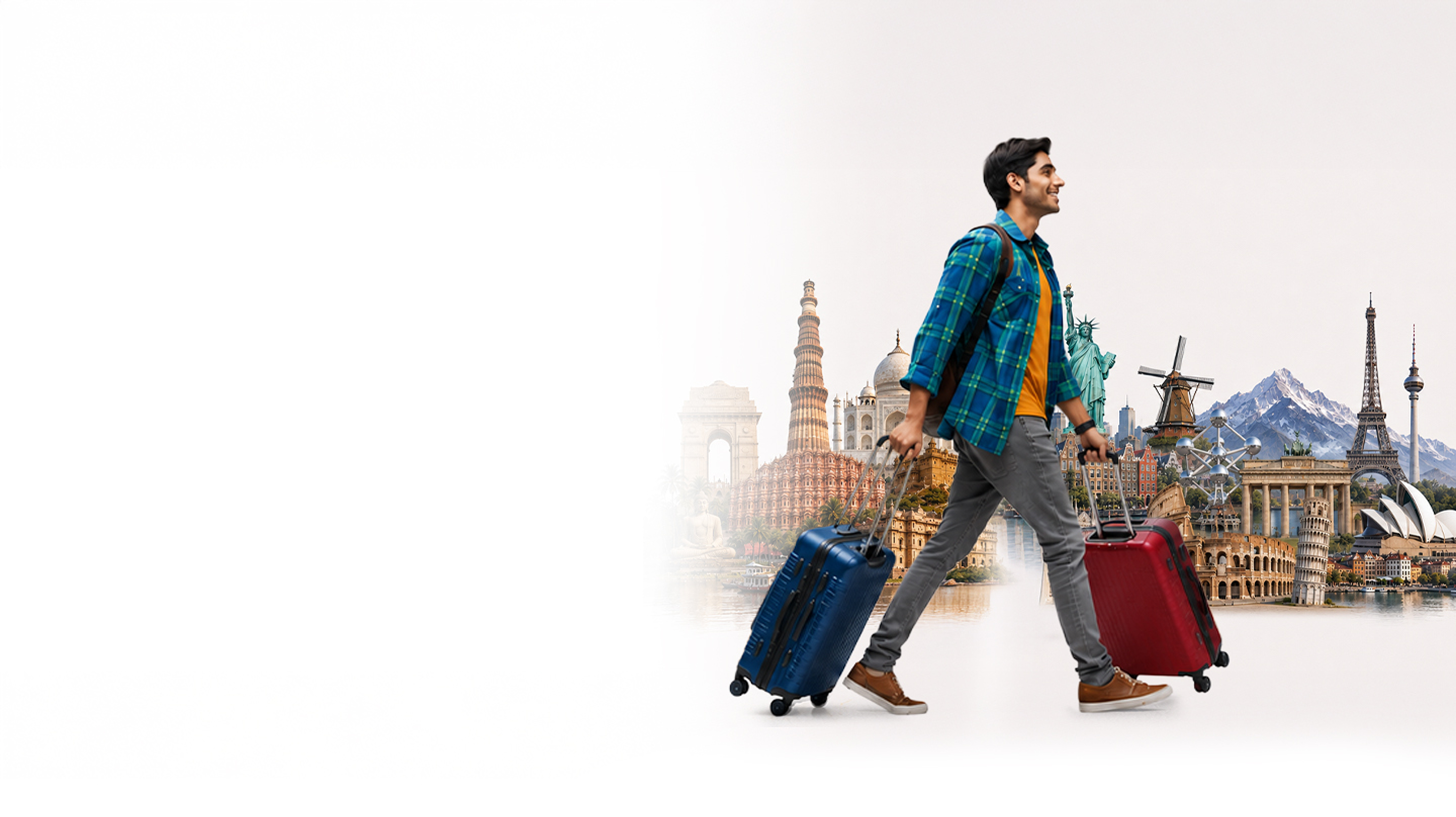 Student travelling the world